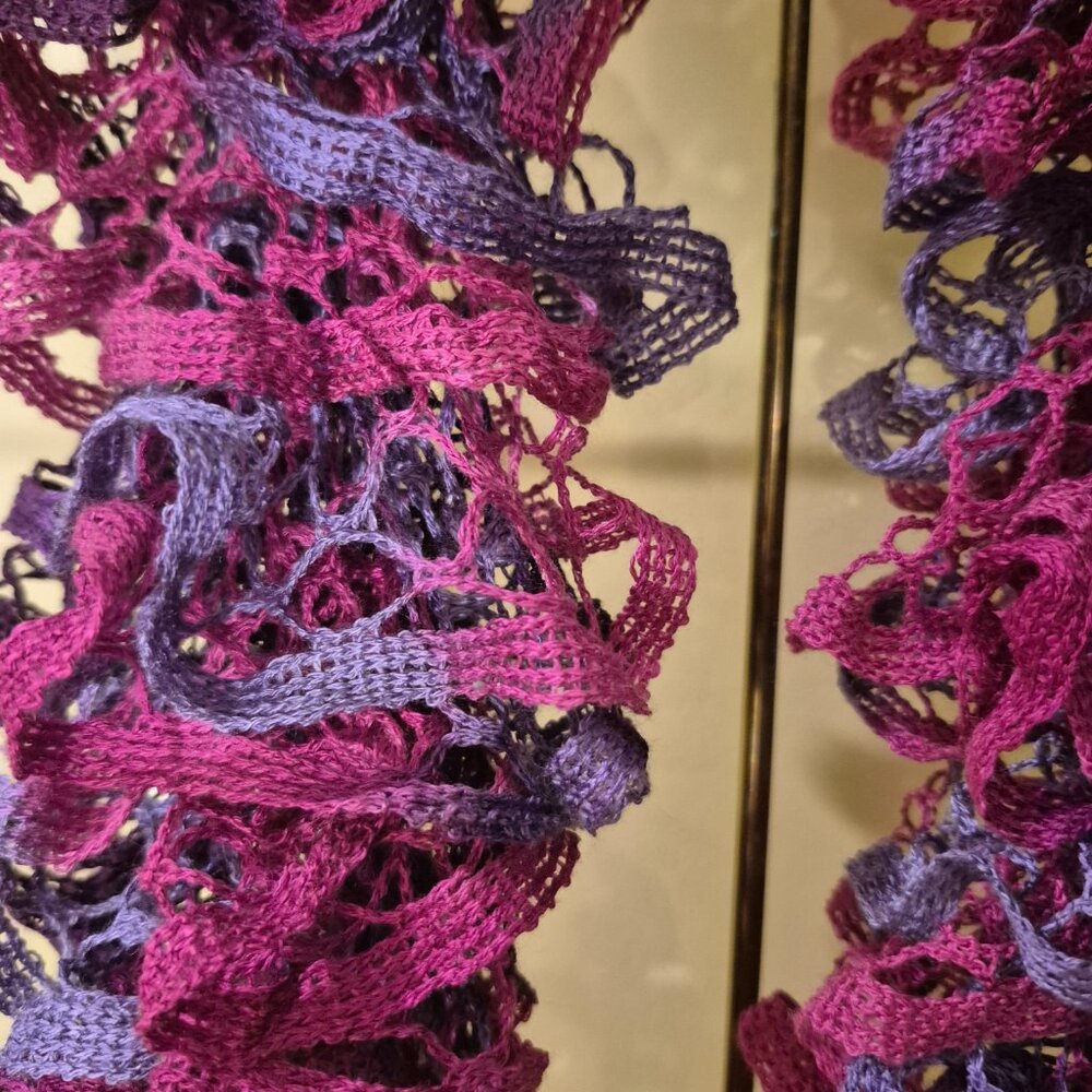 Handmade Colorful Knit Scarf - Picture 2 of 2